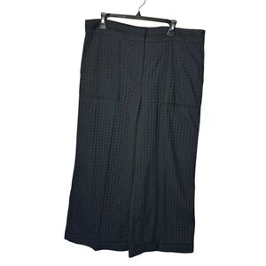 Ann Taylor The Marina Pant Eyelet Black 16T 16 Tall Long